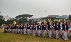 March-past by students