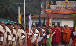 Ushering Chief Guest, Lam Neten to the main event ground