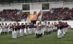 Parade by Dessup, Royal Bhutan Police and Schools